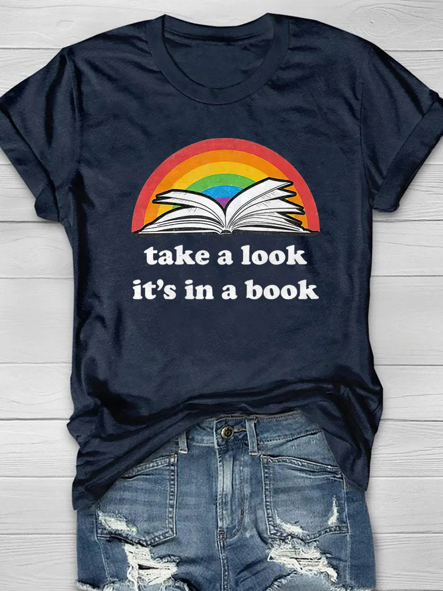 Rainbow Vintage Print Short Sleeve T-Shirt