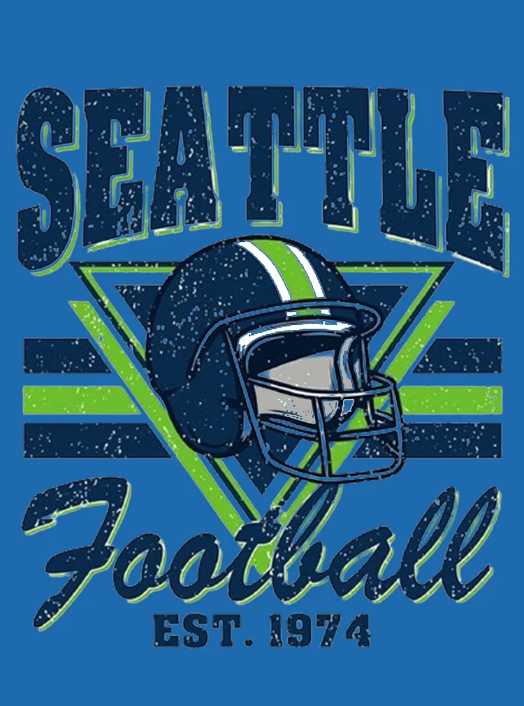 Vintage Style Seattle Football Blanket, Sunday Football Blanket | BKKid728