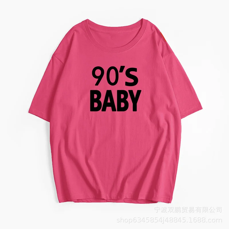 Athvotar Athvotar New Letter Pure Cotton T-Shirt Women Simple Basic Short-Sleeved Top Women's Free-Fitting Sweater