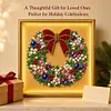 DIY Christmas Pearl Painting Lighted Wall Art ,Diamond Painting LED Picture with Inner Frame, Handmade Beaded Christmas Decor with Warm Glow Lights, Holiday Home Decoration Gift for Living Room Bedroom