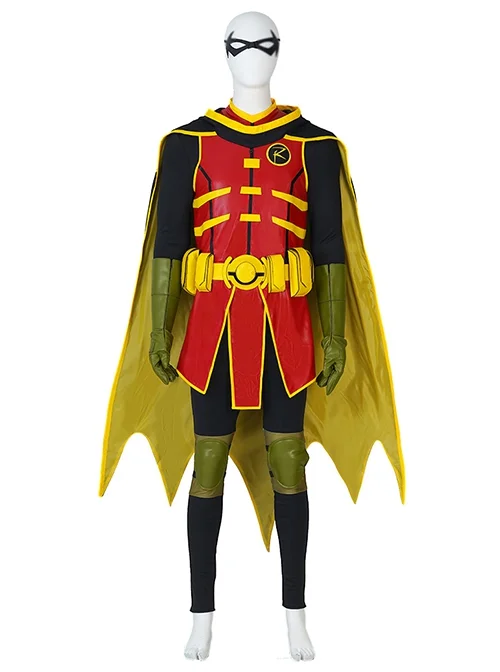 Damian Wayne Outfit Batman and Superman Battle of The Super Sons Cosplay Costume