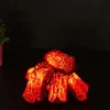 3D Fireplace Simulated Fire Charcoal Ornaments Stage Props Bonfire Red Charcoal Ornaments Sculpture Realistic Charcoal Indoor Fireplace