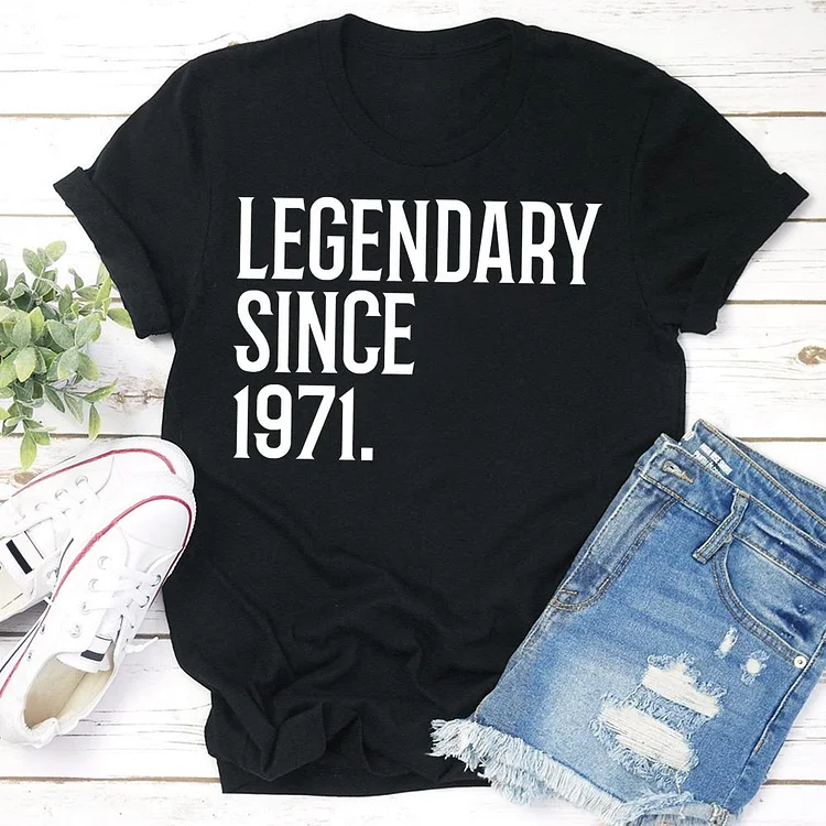 legendary since 1971 50th Birthday T-shirt Tee -02783-Annaletters