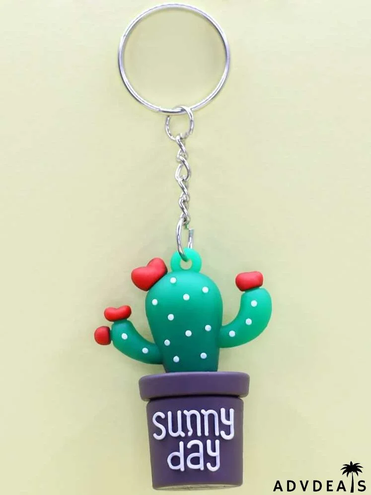 Cactus Pendant Keychain