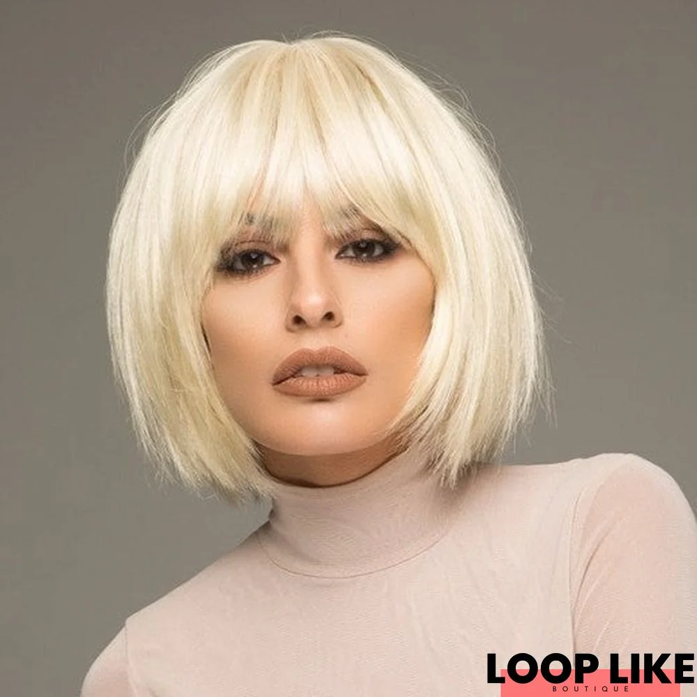 Short Hair Bobo Head Personality Fashion Golden Chemical Fiber Hair