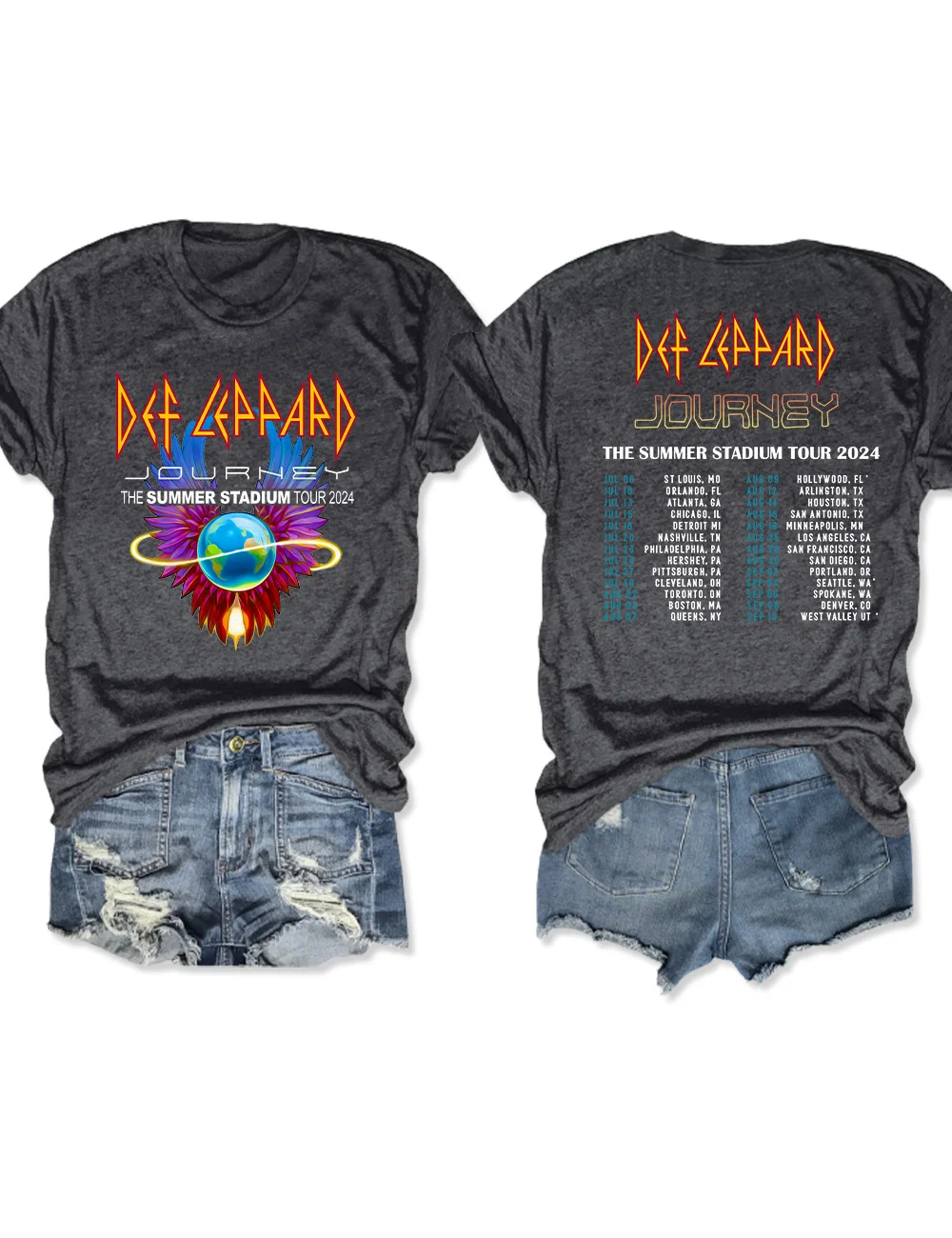 2024 Def Leppard And Journey Summer Stadium Tour T-Shirt