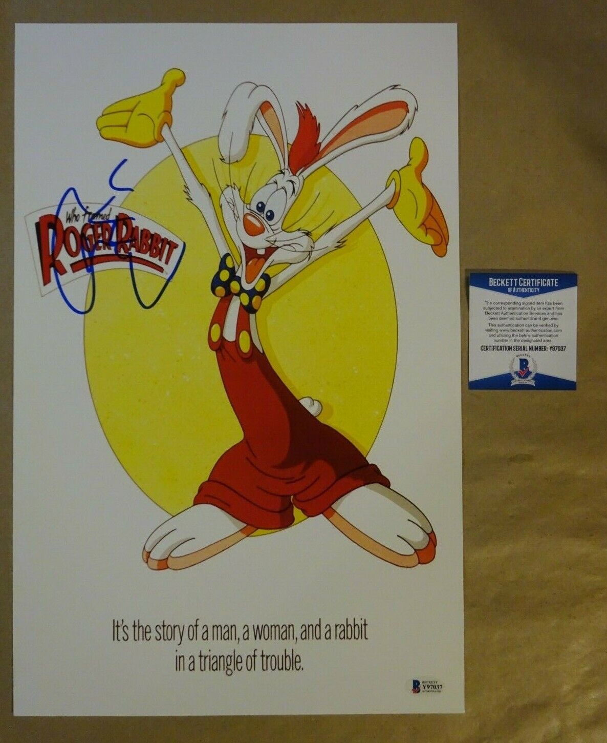 Signed CHARLES FLEISCHER - WHO FRAMED ROGER RABBIT Photo Poster painting 11x17