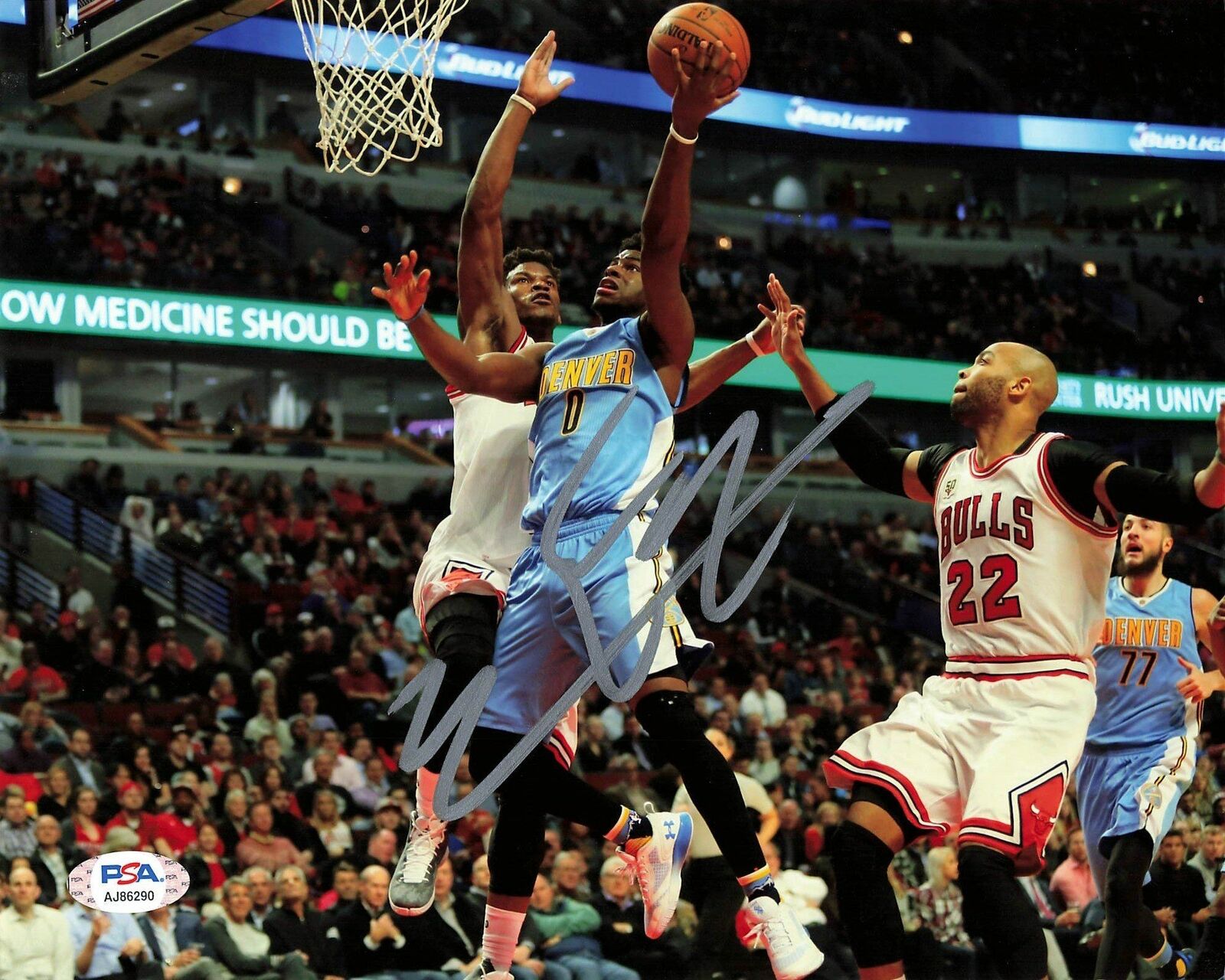 Emmanuel Mudiay signed 8x10 Photo Poster painting PSA/DNA Denver Nuggets Autographed Jazz