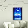 >SALE<5D DIY Diamond Painting Moon White Lotus Kits Full Round Drill Wall Decor Art