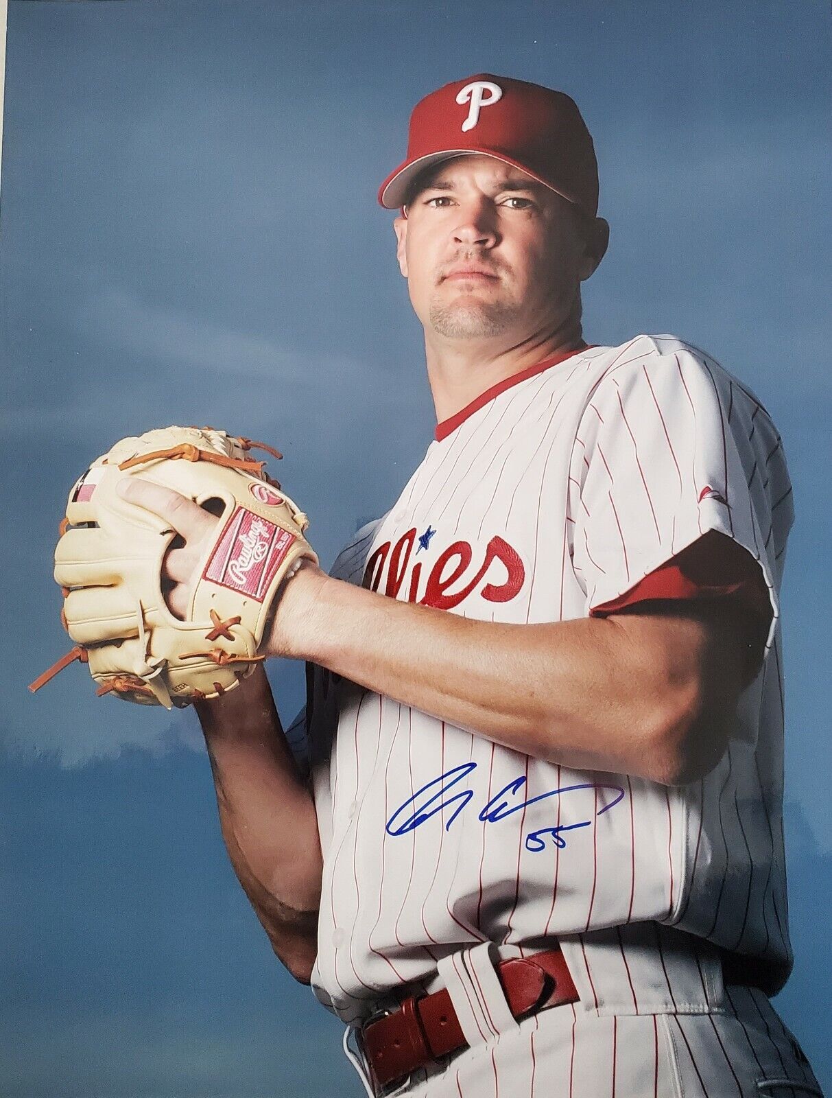 Signed 11X14 CLAY CONDREY Philadelphia Phillies Autographed Photo Poster painting - COA