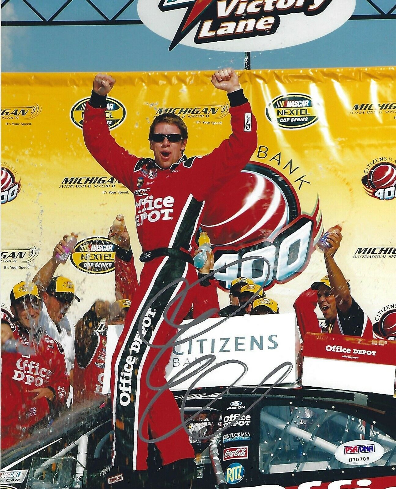 Carl Edwards Signed NASCAR 8x10 Photo Poster painting PSA/DNA COA Picture Autograph Sprint Cup