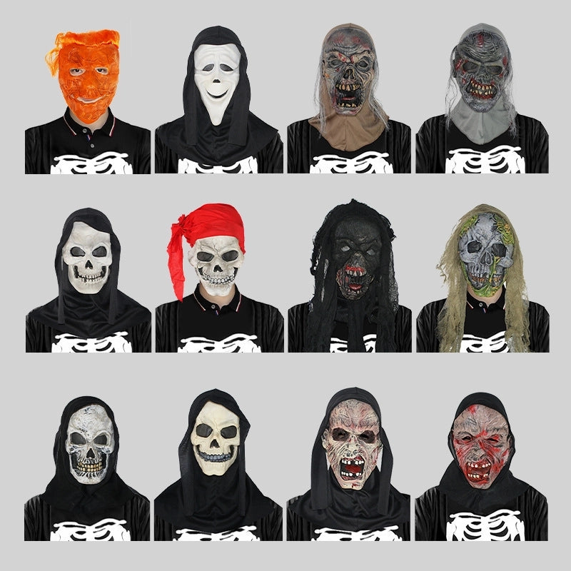 Vintage Style Exaggerated Funny Skull Pvc Halloween Unisex