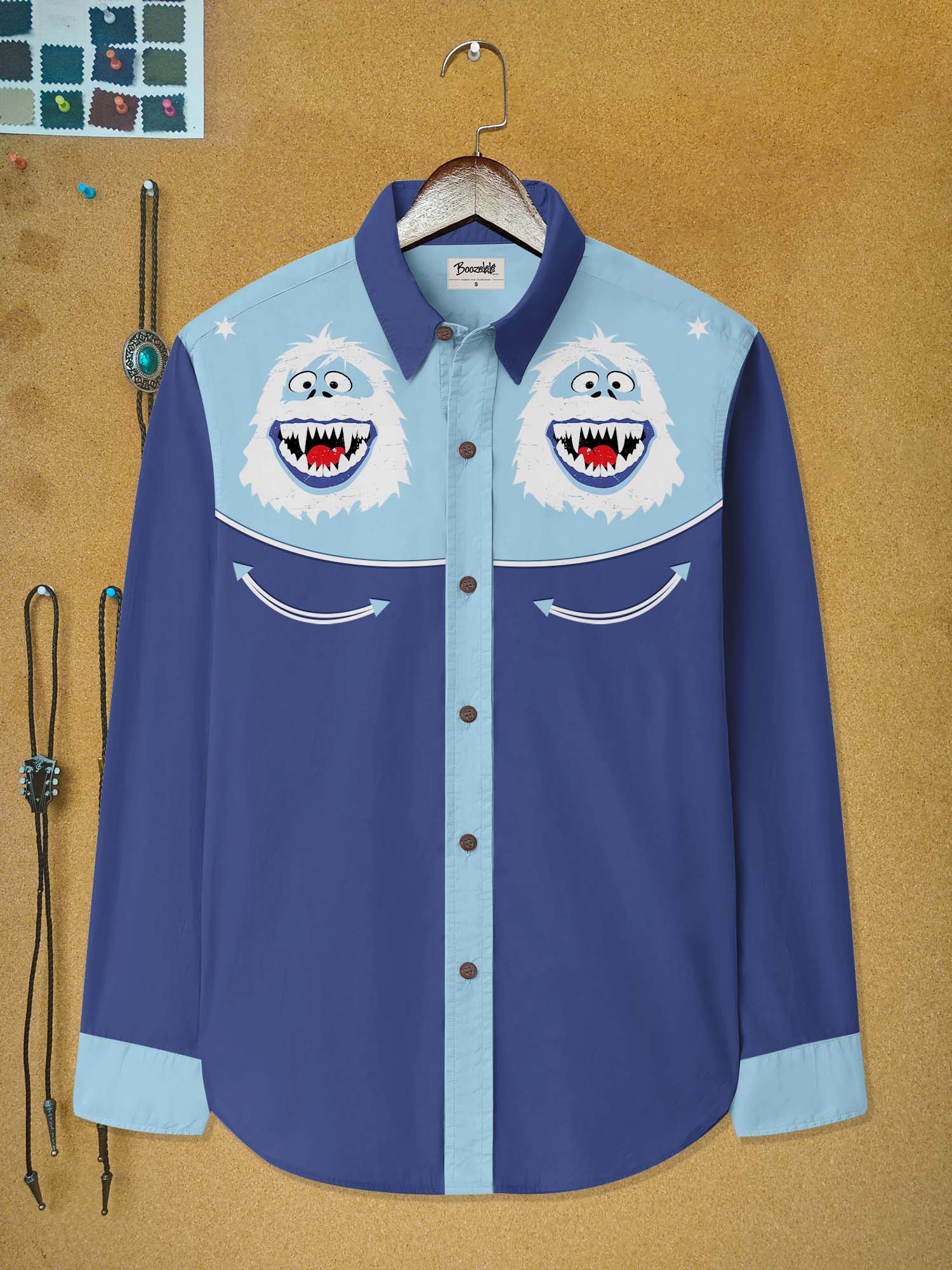 Christmas Snowman Monster - 100% Cotton Long Sleeves Shirt