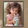 Diamond Painting -DIY Full Square Drill Pet Girl(45x55cm)