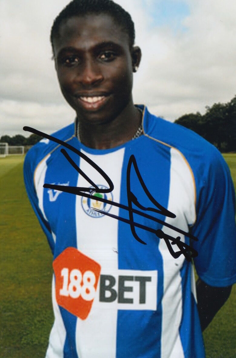 WIGAN HAND SIGNED MOHAMED DIAME 6X4 Photo Poster painting.