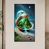 Diamond Painting-DIY Full Round Drill Shells Forest Under Moon(70*40 CM)