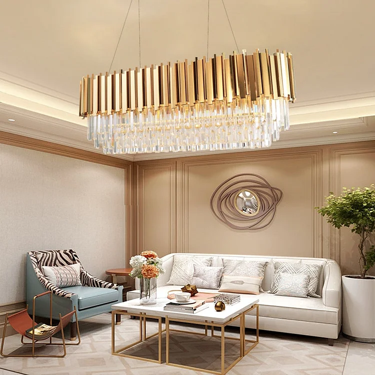 Golden Crystal Chandelier Modern Lighting Vjlight