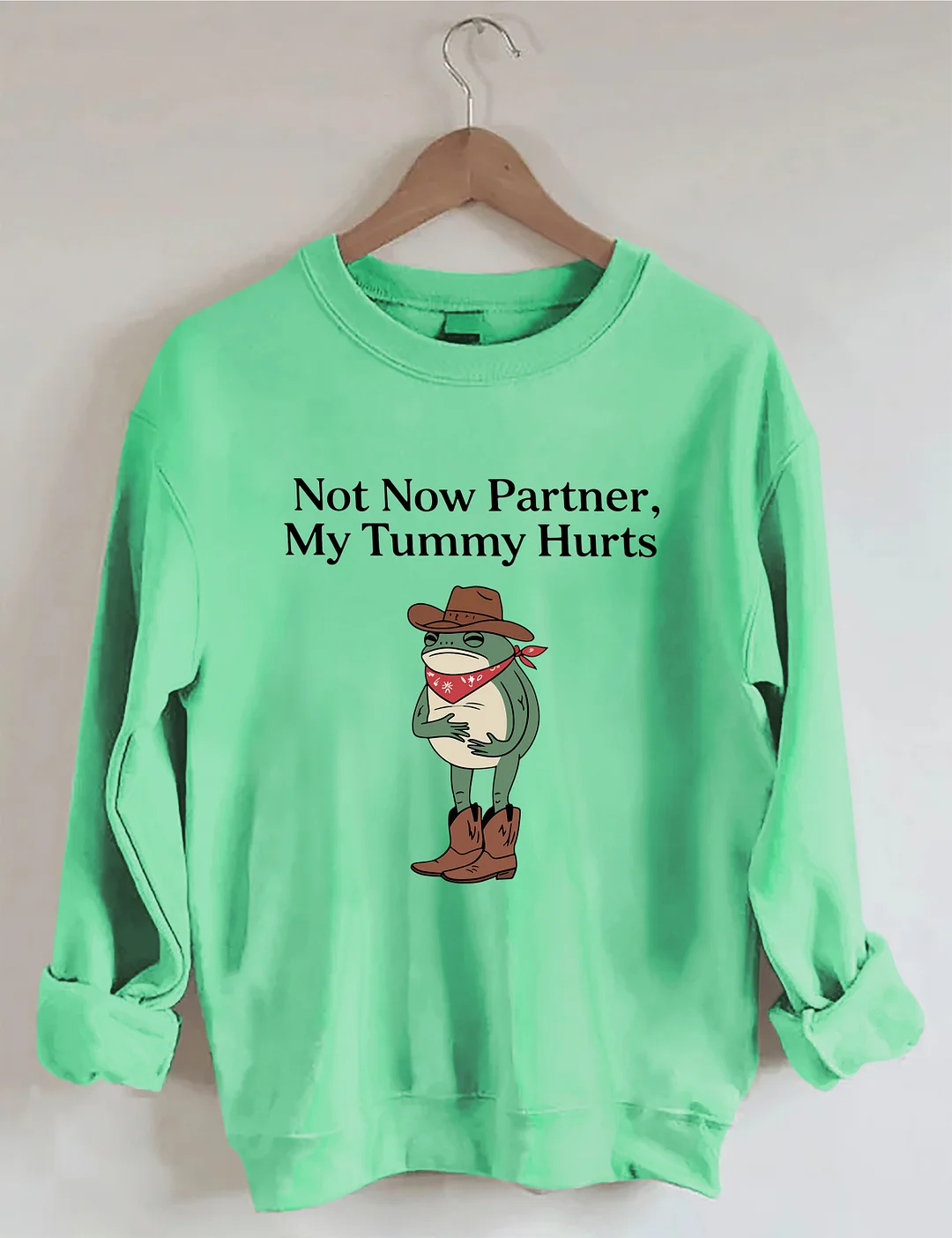 Not Now Partner My Tummy Hurts Sweatshirt