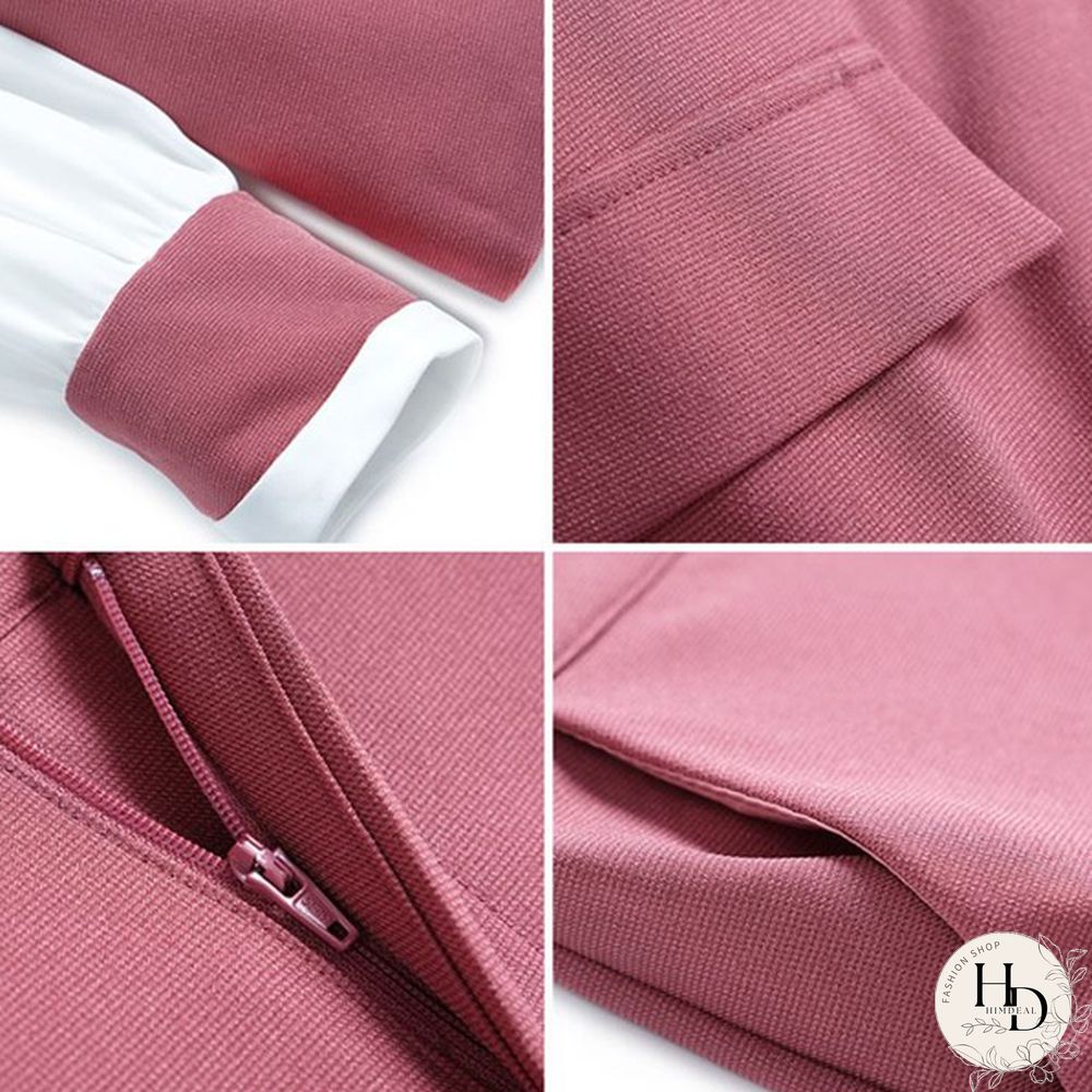 Autumn Suit Women Pants 2 Piece Set Elegant Office Lady Outfits Hit Color Blouse And Pants Fashion Sets