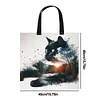 Silhouette Cat-11CT DIY Stamped Cross Stitch Shopping Bag 40*40cm