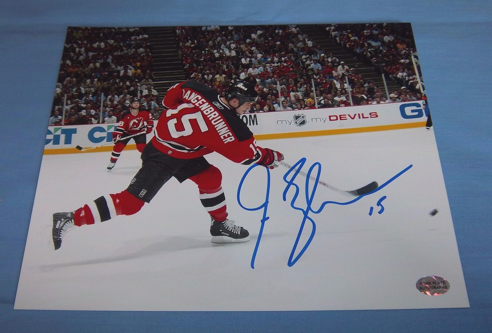 New Jersey Devils Jamie Langenbrunner Signed Autographed 8x10 Photo Poster painting D