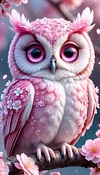 Luxury AB Velvet Diamond Painting Kit - Pink Owl