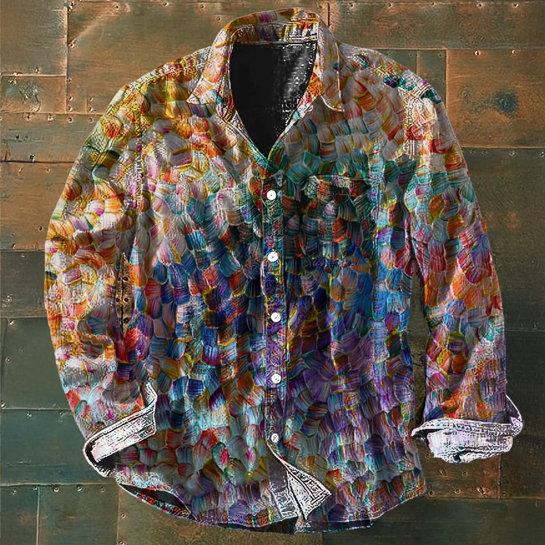 Hand-Painted Artistic Style Fashionable Shirt