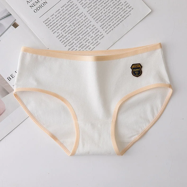 Women's Cotton Underwear Cute Girl's Panties Med Waist Large Women's Underwear Seamless Breathable Briefs Female New Lingerie