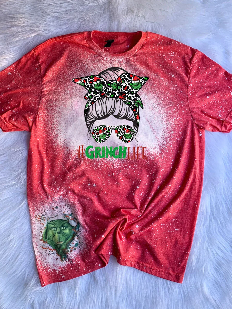 Grinch Life Christmas Tie Dye T-shirt