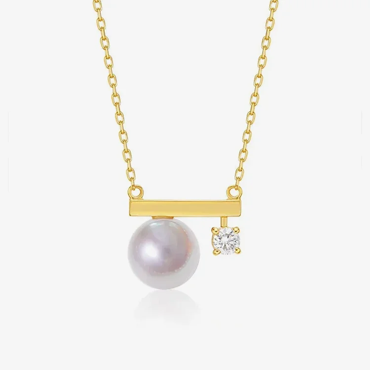 S925 Life is 90% How You React it Pearl Balance Necklace