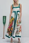 Chic Positioning Painting Printed Slip Dress