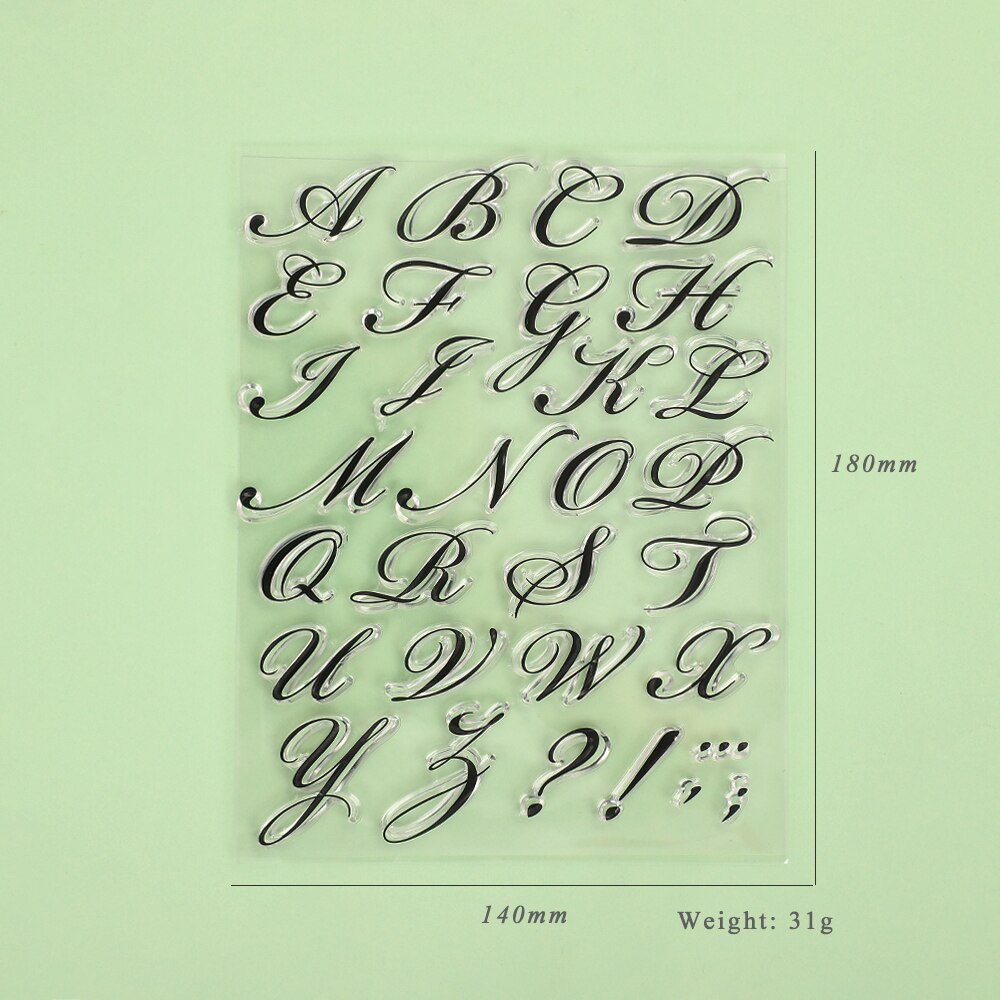 JOURNALSAY 1pc Creative Santa Claus English Alphabet Transparent Silicone Seal Stamps