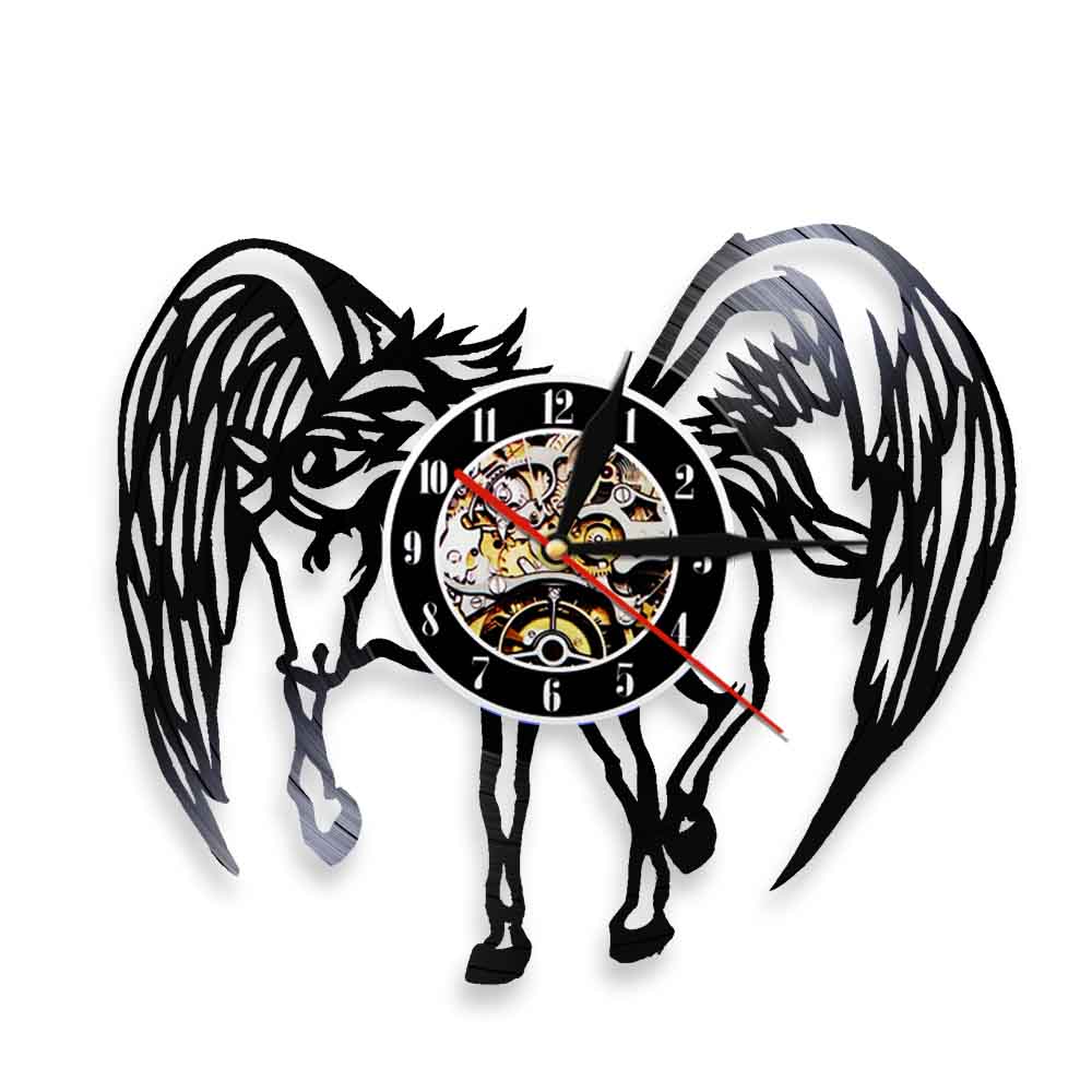 

Winged Horse Pegasus - Vinyl Record Wall Clock - Without LED, 501 Original
