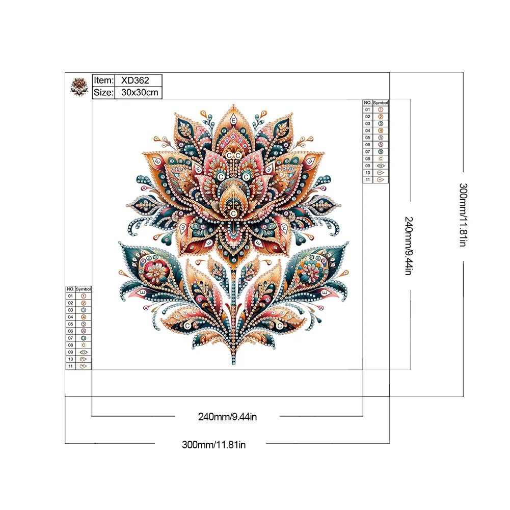 Diamond Painting - Partial Special Shaped Drill - Gorgeous Flower(Canvas|30*30cm)