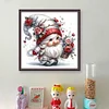 Flower Gnome-18CT Stamped Cross Stitch 30*30cm/11.81*11.81in