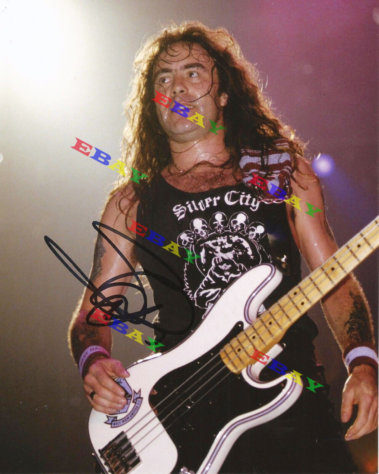 STEVE-HARRIS Iron Maiden Autographed Signed 8x10 Photo Poster painting Reprint