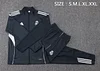 25/26 Real Madrid dark gray long zipper  Training Jacket Set