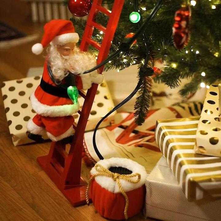 2022 Christmas Gift Electric Climbing Ladder Santa Claus