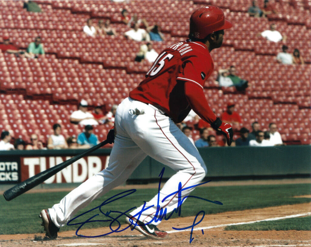 JERRY HAIRSTON CINCINNATI REDS ACTION SIGNED 8x10