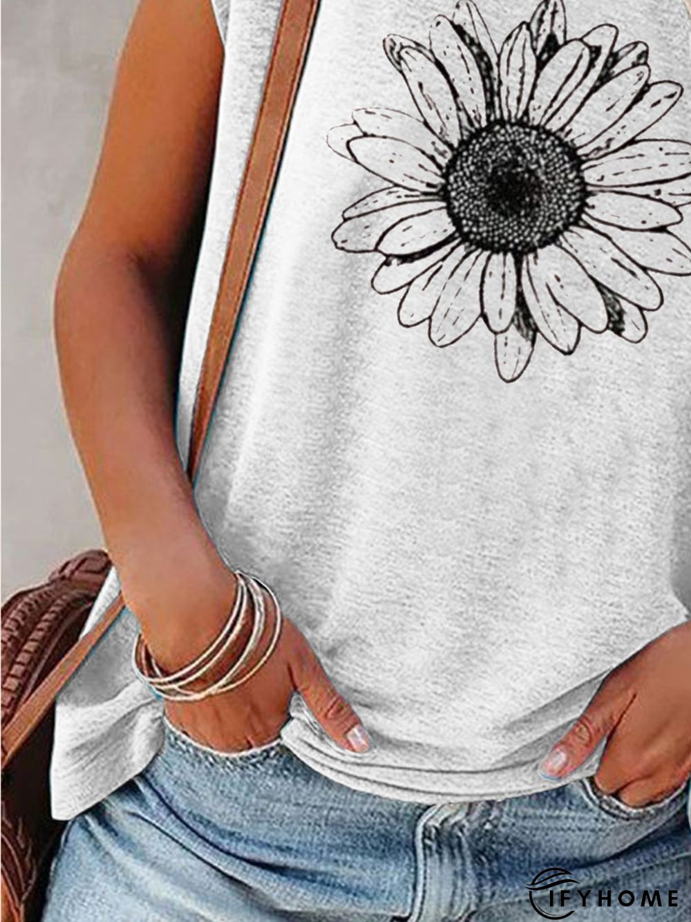 Short Sleeve Floral Casual T-shirt | IFYHOME