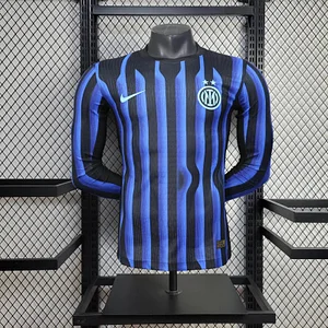 2025-2026 Long Sleeve Player Version Inter Milan Home Football Shirt 1:1 Thai Quality