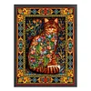 (Big Size)Retro Cat-11CT Stamped Cross Stitch 50*67cm/19.69*26.38in
