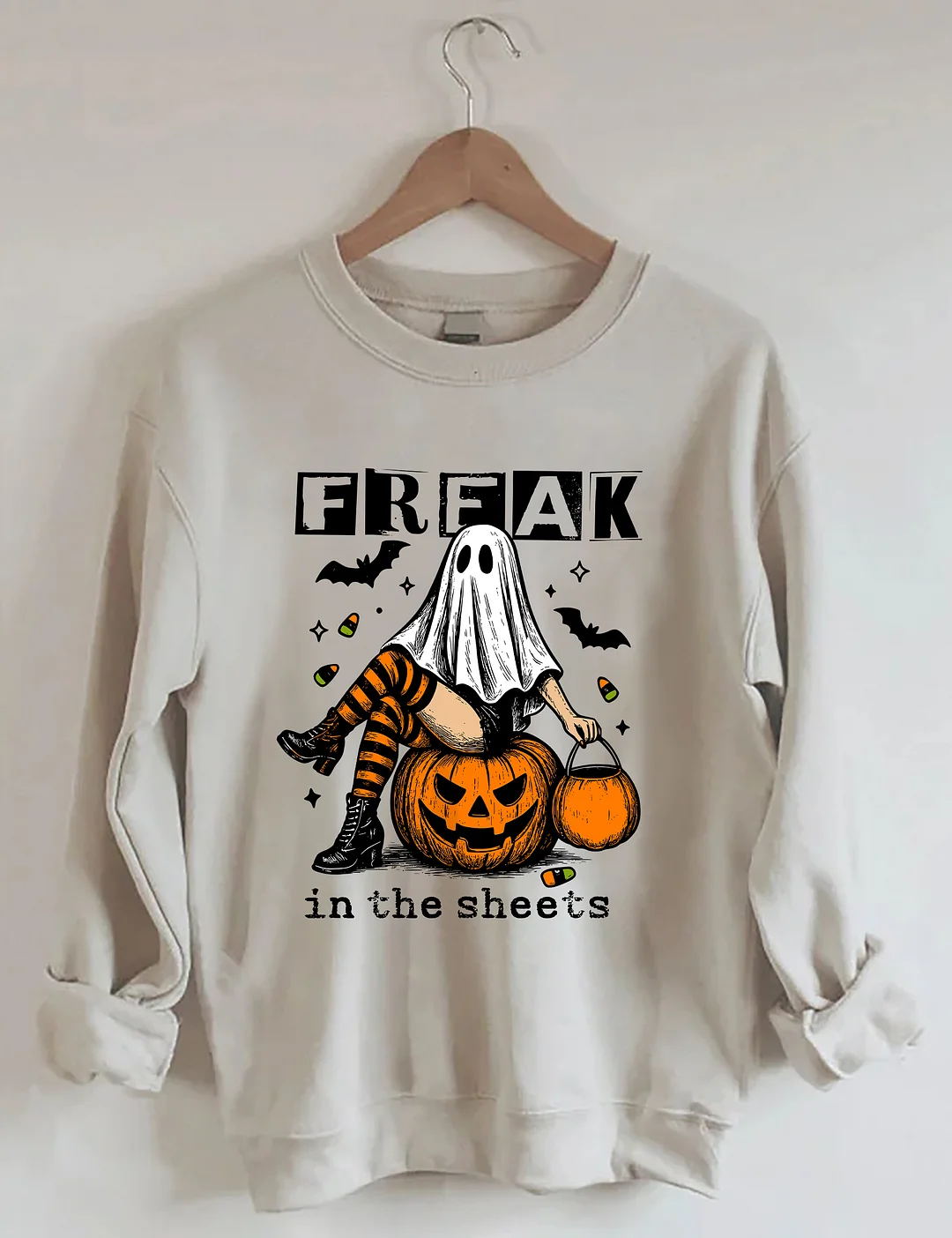 Funny Freak In The Sheets Ghost Girl Sweatshirt