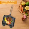 Cast Iron Egg Frying Pan Pre-Seasoned Skillet Chefs Pan for Indoor & Outdoor Use