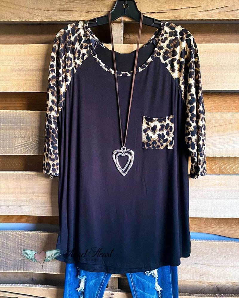 Casual Printed Crewneck Loose T-Shirt