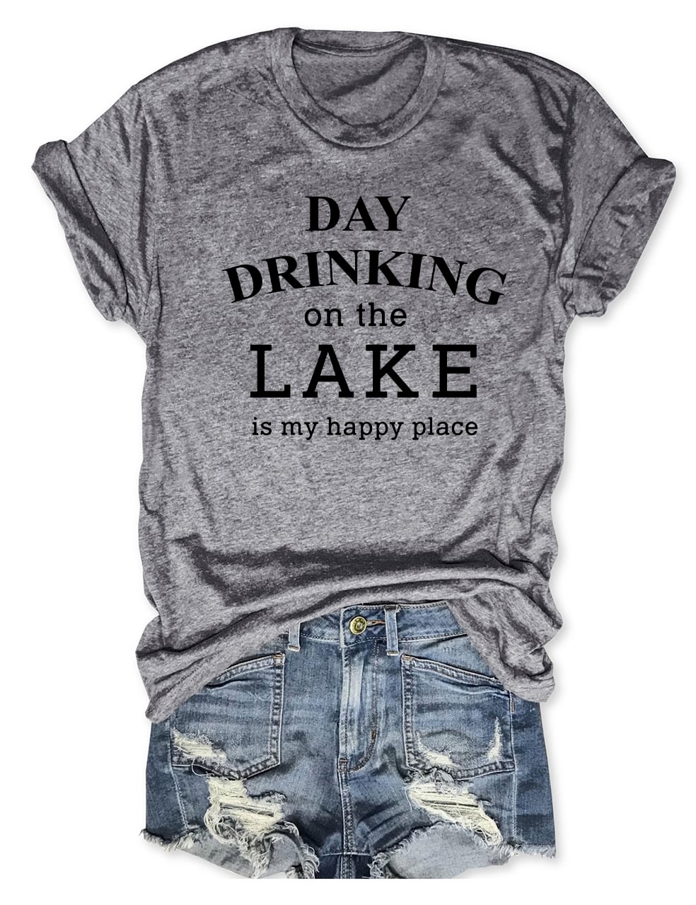 Day Drinking On The Lake Is My Happy Place T-Shirt