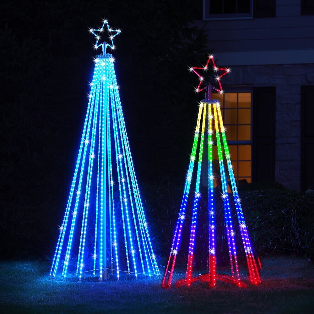 （Garden Upgrade）16.4FT Multicolor Led Animated Outdoor Christmas Tree Lightshow