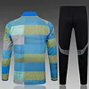 2025/2026 Real Madrid Light Blue Stripe Long Zipped Jacket Football Shirt 1:1 Thai Quality