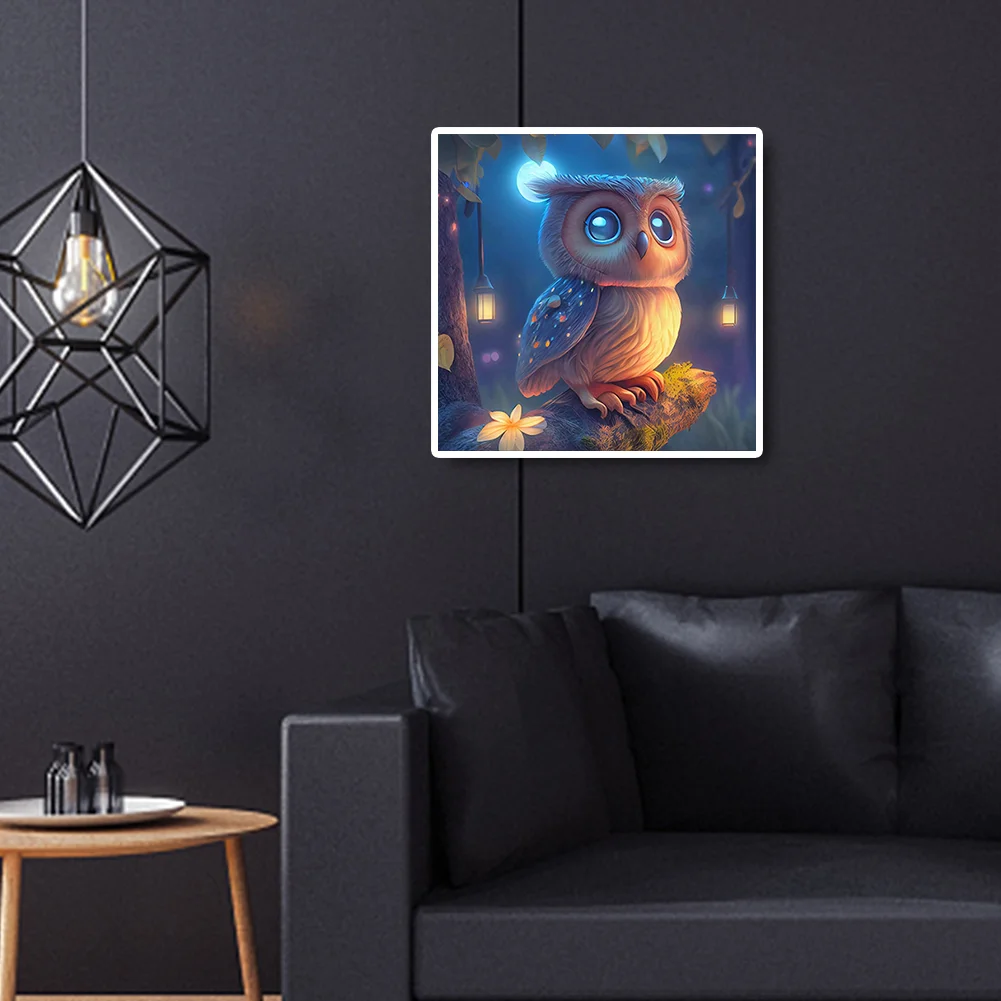 Diamond Painting - Full Round Drill - Owl(Canvas|30*30cm)