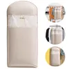 [US Local Warehouse] Space Saving Hanging Garment Bag w/ Self Compression Zipper Storage Bag(Beige L)